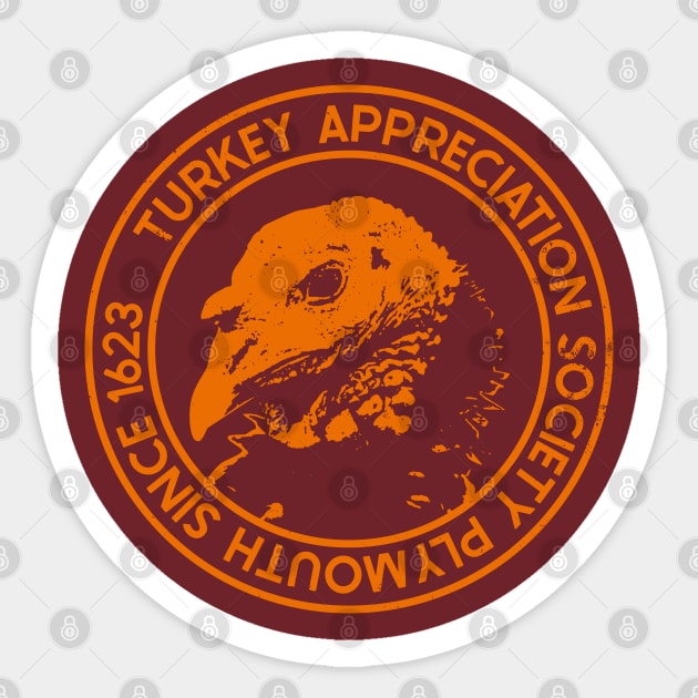 Turkey Appreciation Society (Mono) Sticker by nickbeta